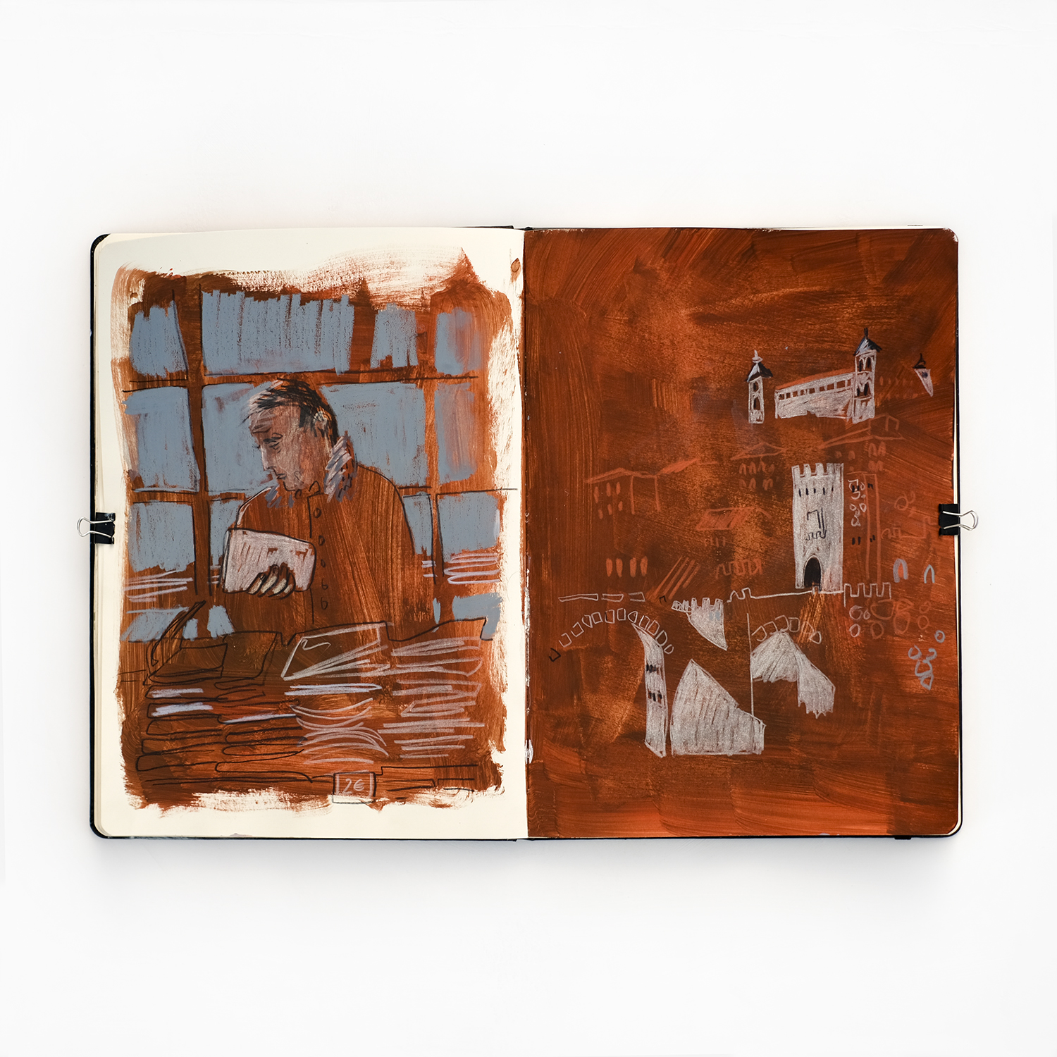 Mixed media sketchbook, www.Fenne.be